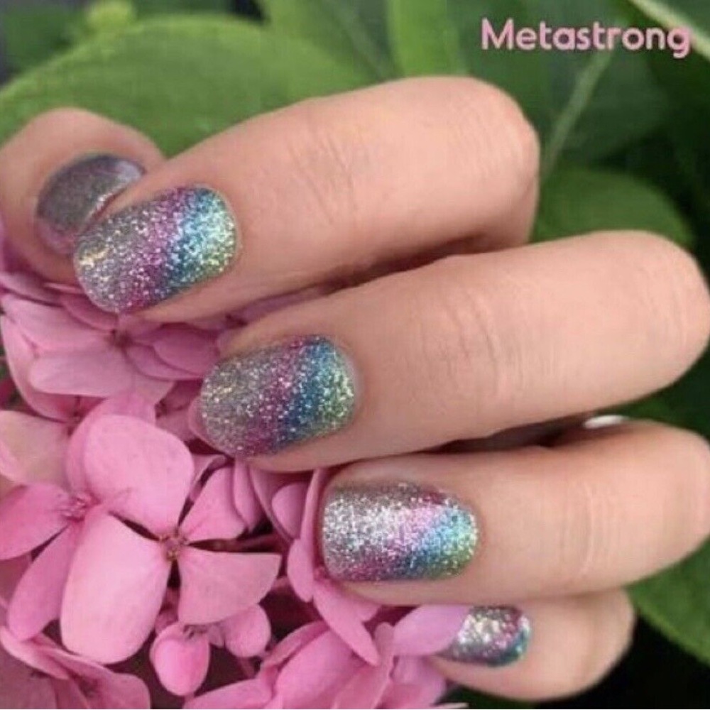 Color Street METASTRONG Metastatic Breast Cancer Awareness Day Glitter Set - Picture 5 of 6